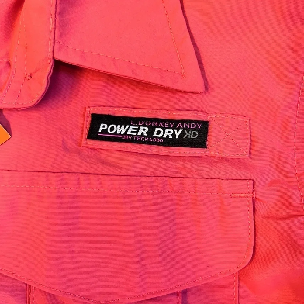 NWT Little Donkey Andy Vented UV Protectant Button Down Shirt- Size Large- Coral - Picture 8 of 16